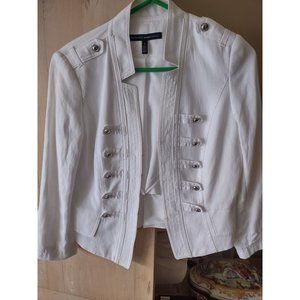 WHBM white military style blazer / jacket size 4